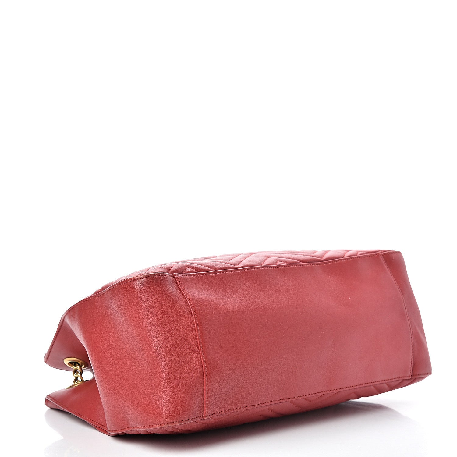 Gucci Calfskin Matelasse Medium GG Marmont Shoulder Tote Bag Hibiscus Red 3 of 16