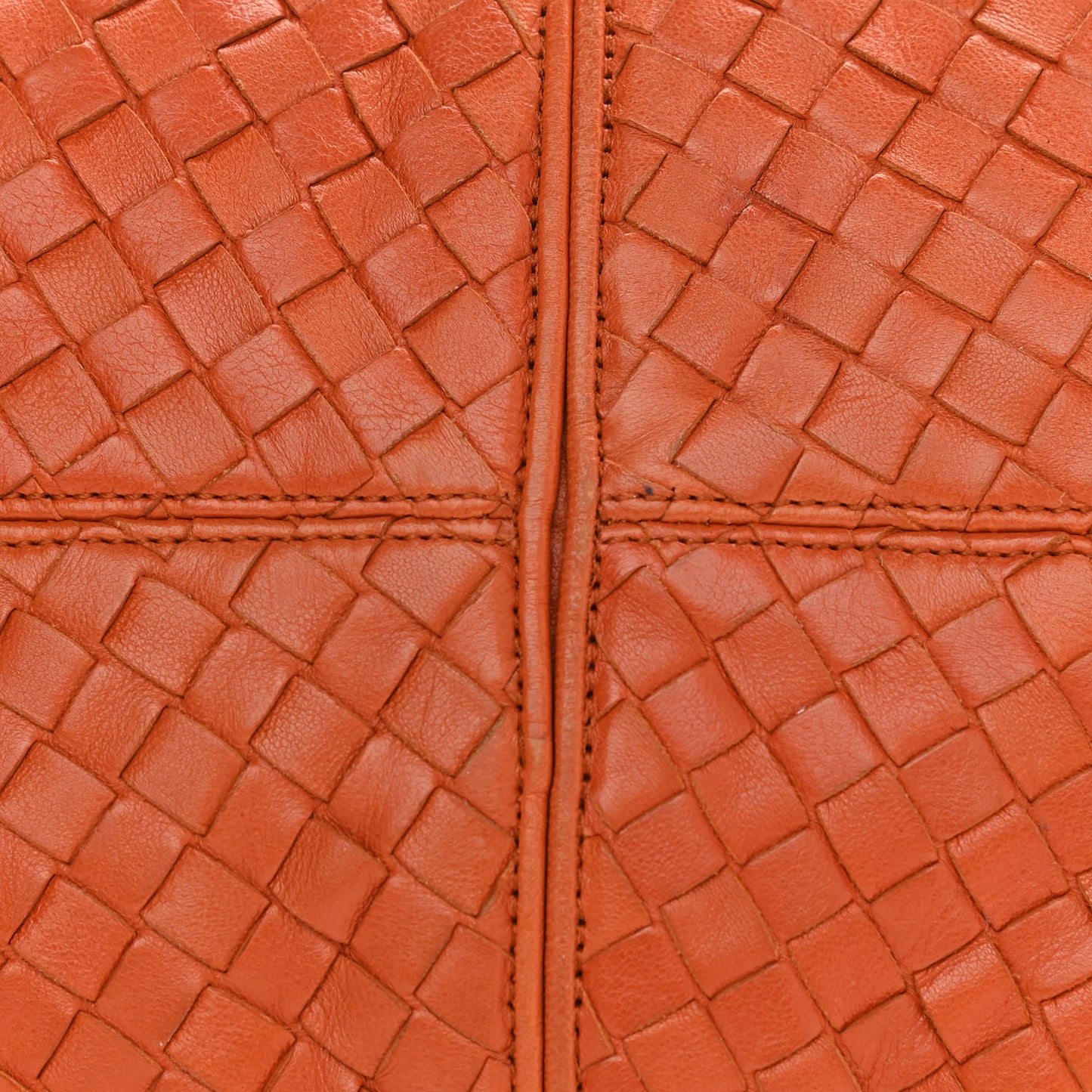 Nappa Intrecciato Ball Hobo Orange
