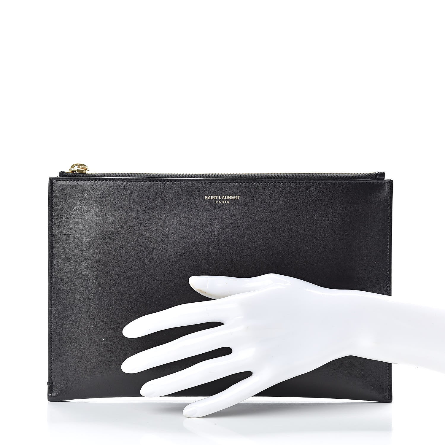 Saint Laurent Calfskin Mini Tablet Holder Black 2 of 7