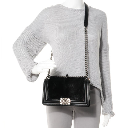 Chanel Goat Hair Medium Celtic Boy Flap Black 2 of 8