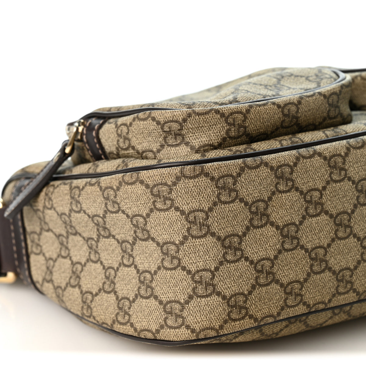 Gucci GG Plus Monogram Front Pocket Messenger Dark Brown 9 of 11