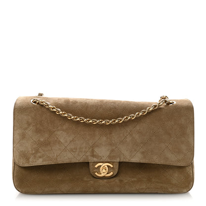 Chanel Suede Calfskin Small Souplissimo Maxi Flap Dark Beige 1 of 10
