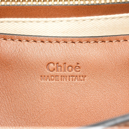 Chloe Calfskin Suede Patchwork Medium Lexa Shoulder Bag Tan 7 of 8