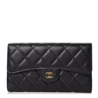 Chanel Caviar Quilted Large Flap Wallet Black 1 of 13