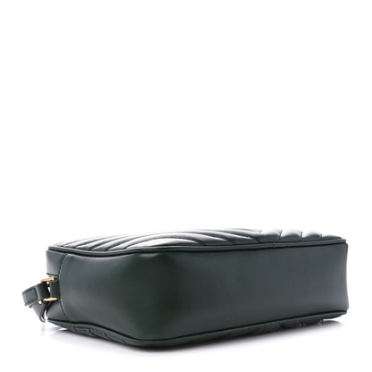 Saint Laurent Calfskin Matelasse Monogram Lou Camera Bag Vert Fonce 4 of 10