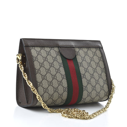 Gucci GG Supreme Monogram Web Small Ophidia Chain Shoulder Bag Brown 3 of 10