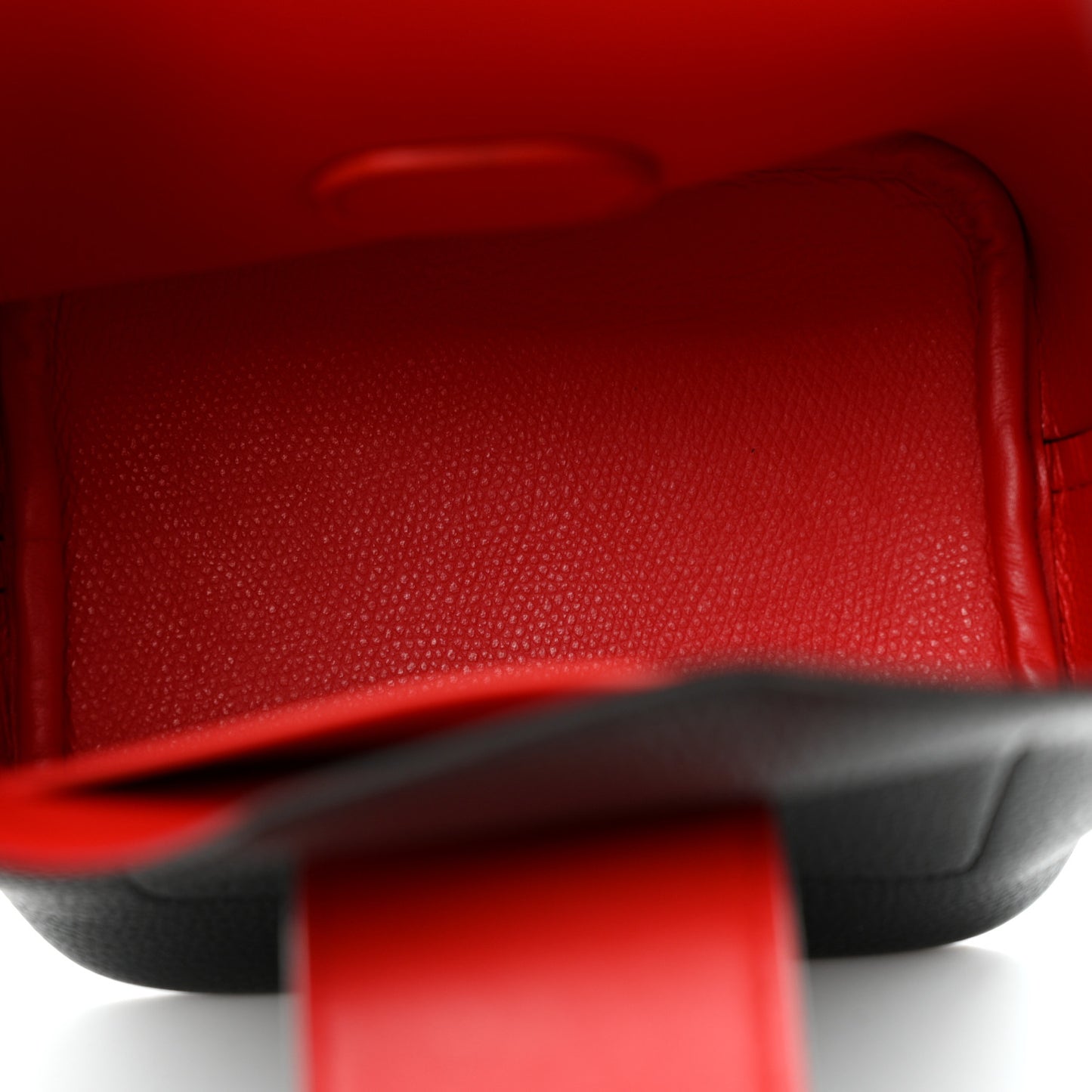 Grained Calfskin Mini Carasky Bucket Bag Black