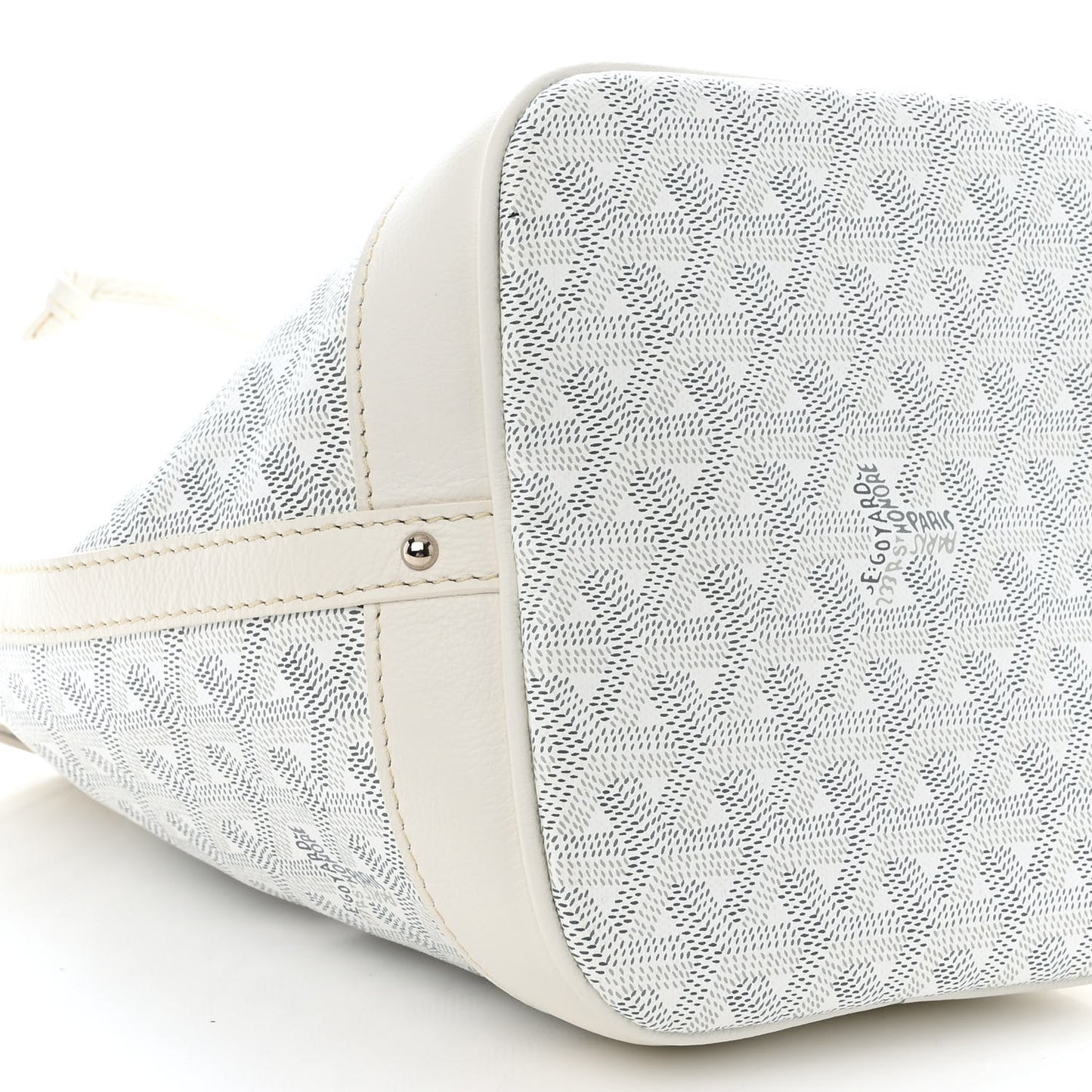 Goyardine Petit Flot Bucket Bag PM White