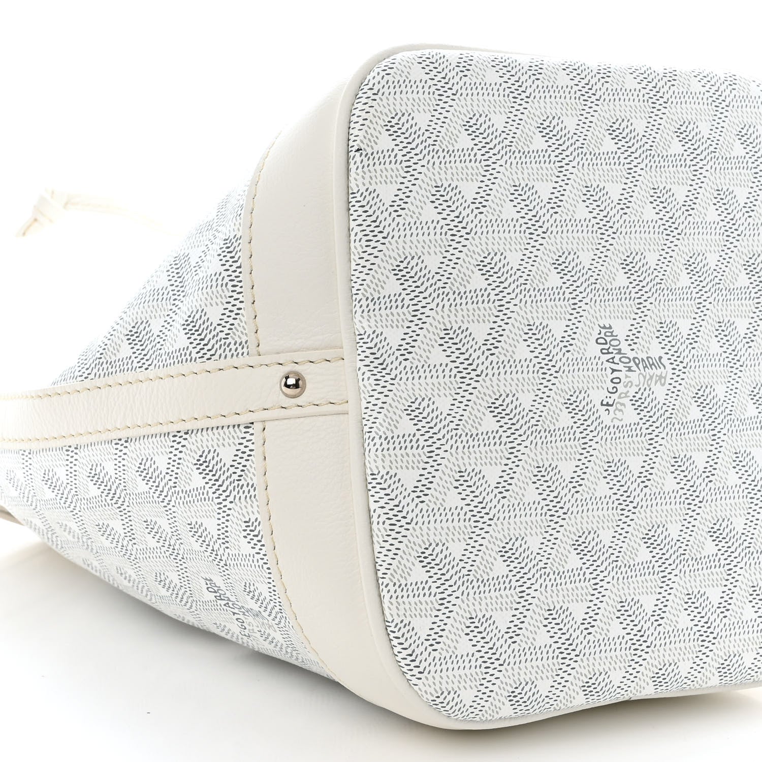 Goyard Goyardine Petit Flot Bucket Bag PM White 8 of 9