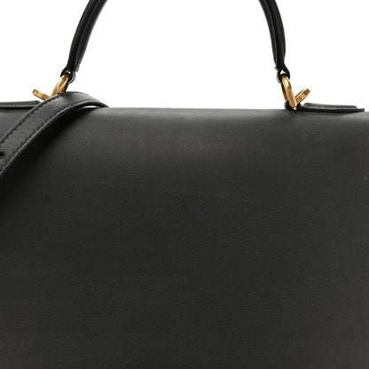 Balenciaga Used Calfskin Money Top Handle Handbag Black 8 of 14