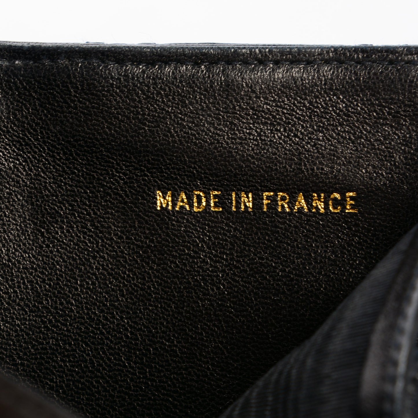 Calfskin Diamond Stitched Compact Wallet Black
