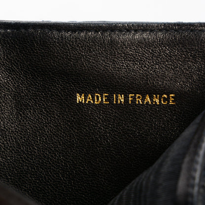 Chanel Calfskin Diamond Stitched Compact Wallet Black 7 of 8