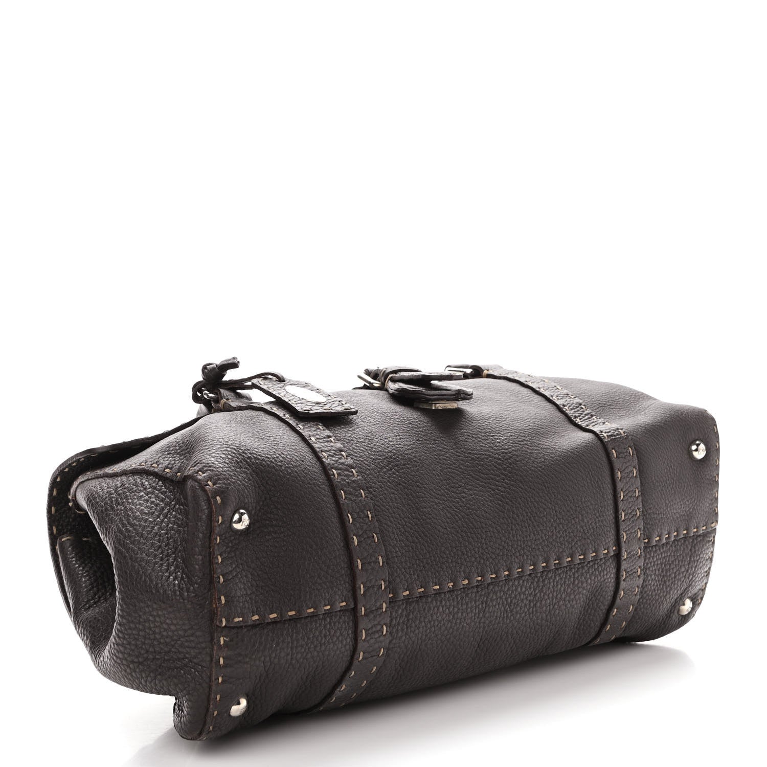Fendi Cuoio Romano Selleria Shoulder Bag Testa di Moro 4 of 14
