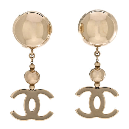 Chanel Metal CC Drop Earrings Gold 1 of 5