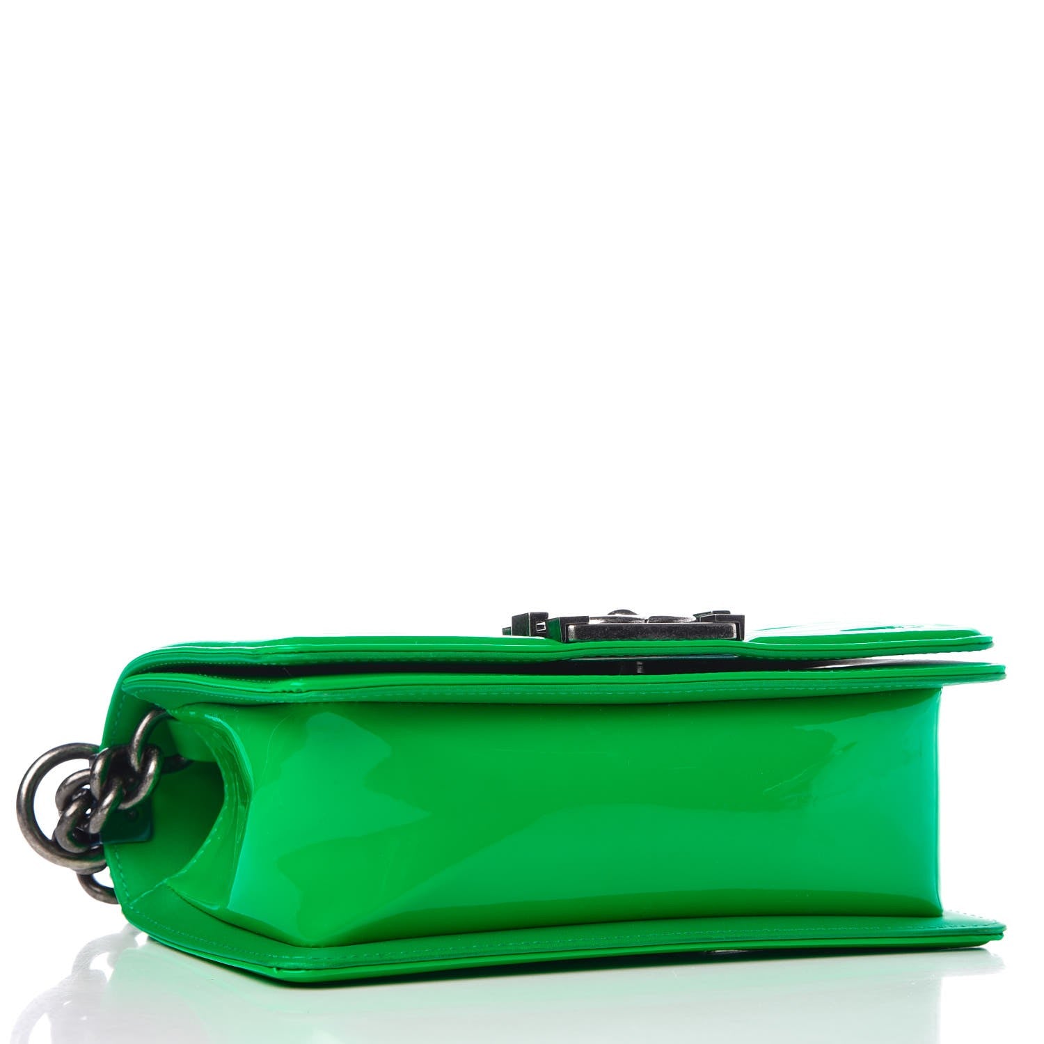 Chanel Patent Quilted Small Boy Flap Green 4 of 8