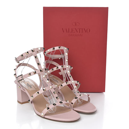 Valentino Garavani Calfskin Rockstud 60mm City Sandals 41 Water Rose 9 of 9