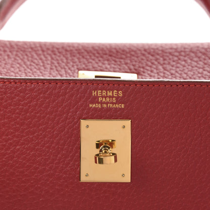 Hermes Fjord Kelly Retourne 35 Rouge Vif 6 of 17