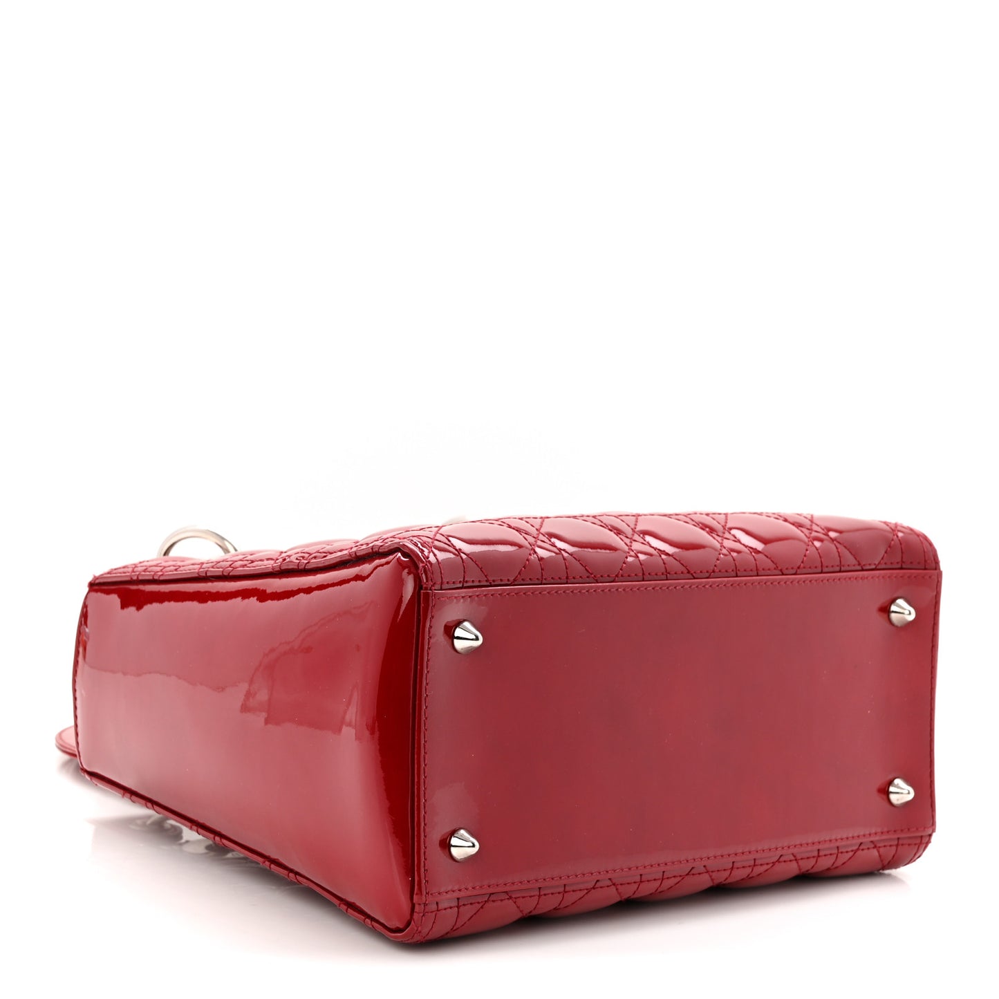 Patent Cannage Medium Lady Dior Red