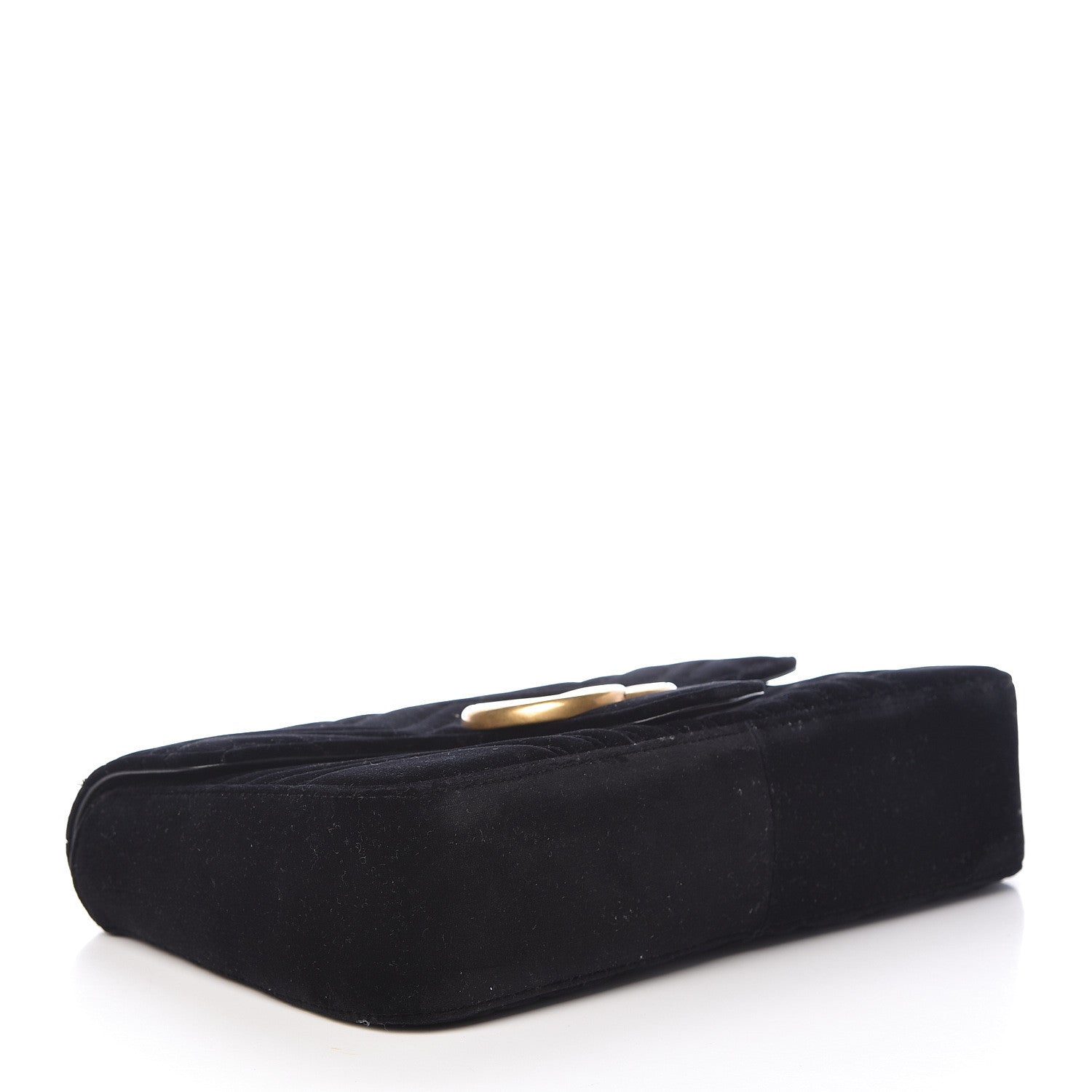 Gucci Velvet Matelasse Medium GG Marmont Shoulder Bag Black 4 of 15