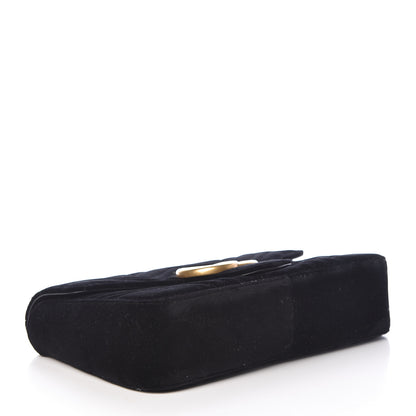 Gucci Velvet Matelasse Medium GG Marmont Shoulder Bag Black 4 of 15