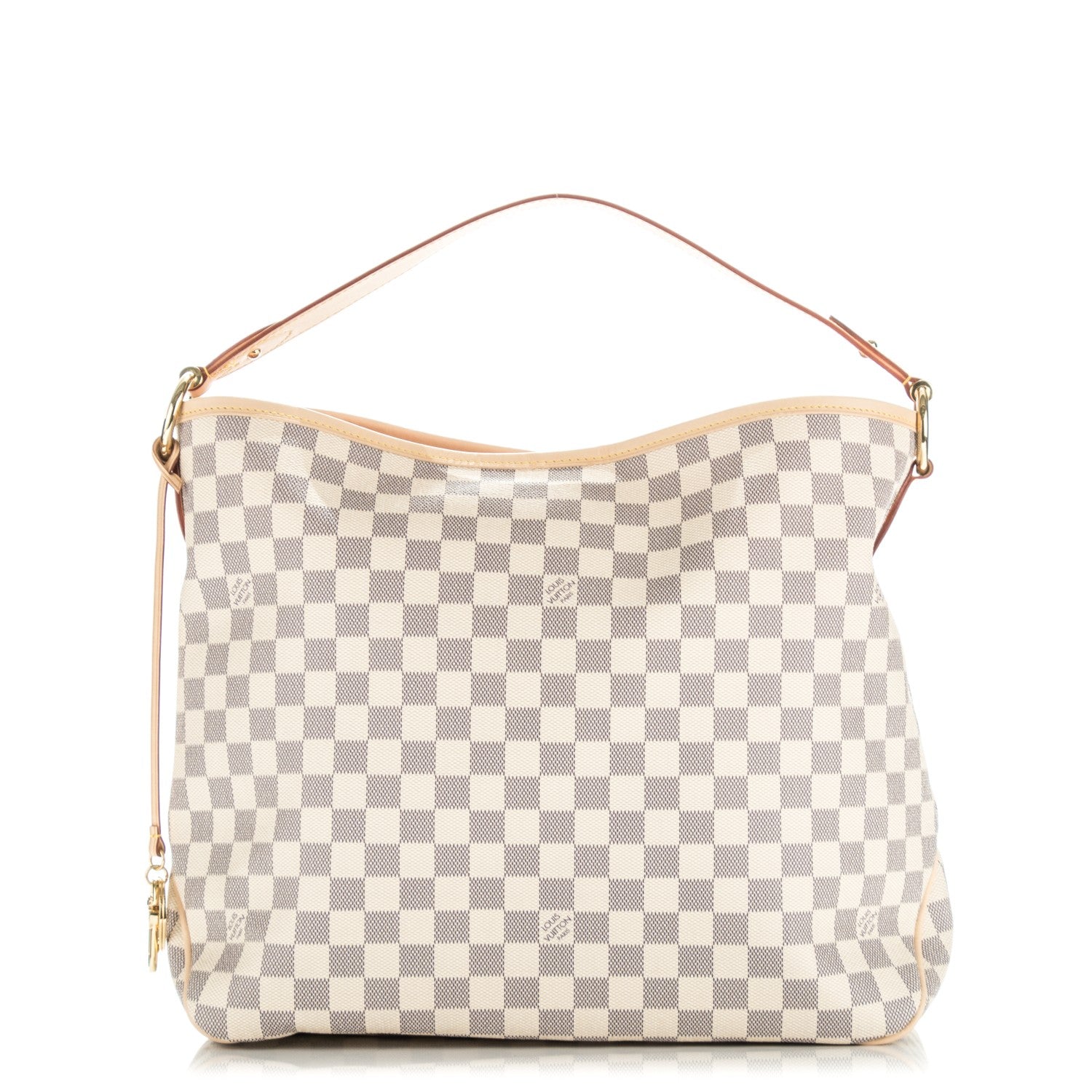 Louis Vuitton Damier Azur Delightful MM Rose Ballerine 1 of 9