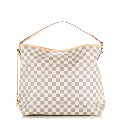 Louis Vuitton Damier Azur Delightful MM Rose Ballerine 1 of 9