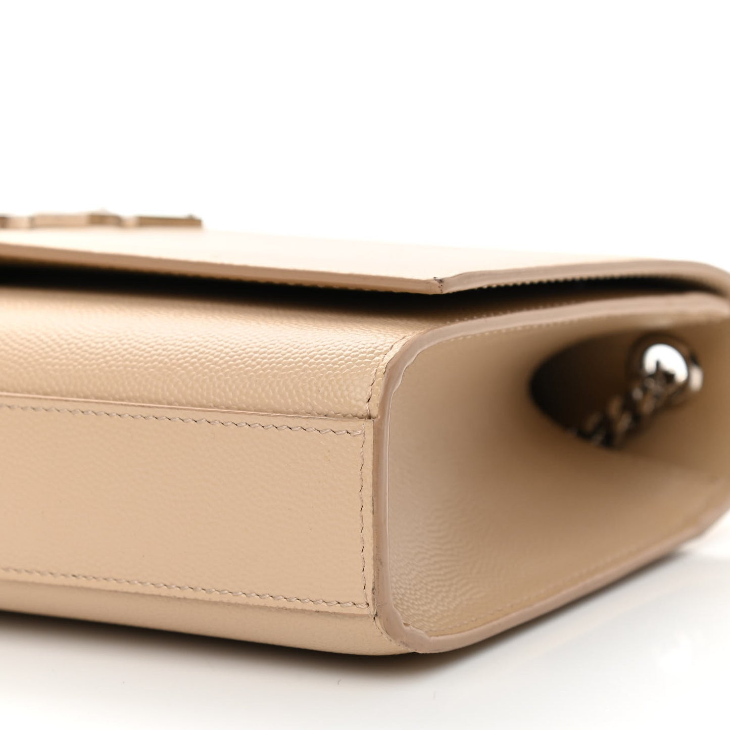 Grain De Poudre Medium Classic Monogram Kate Satchel Sable Beige