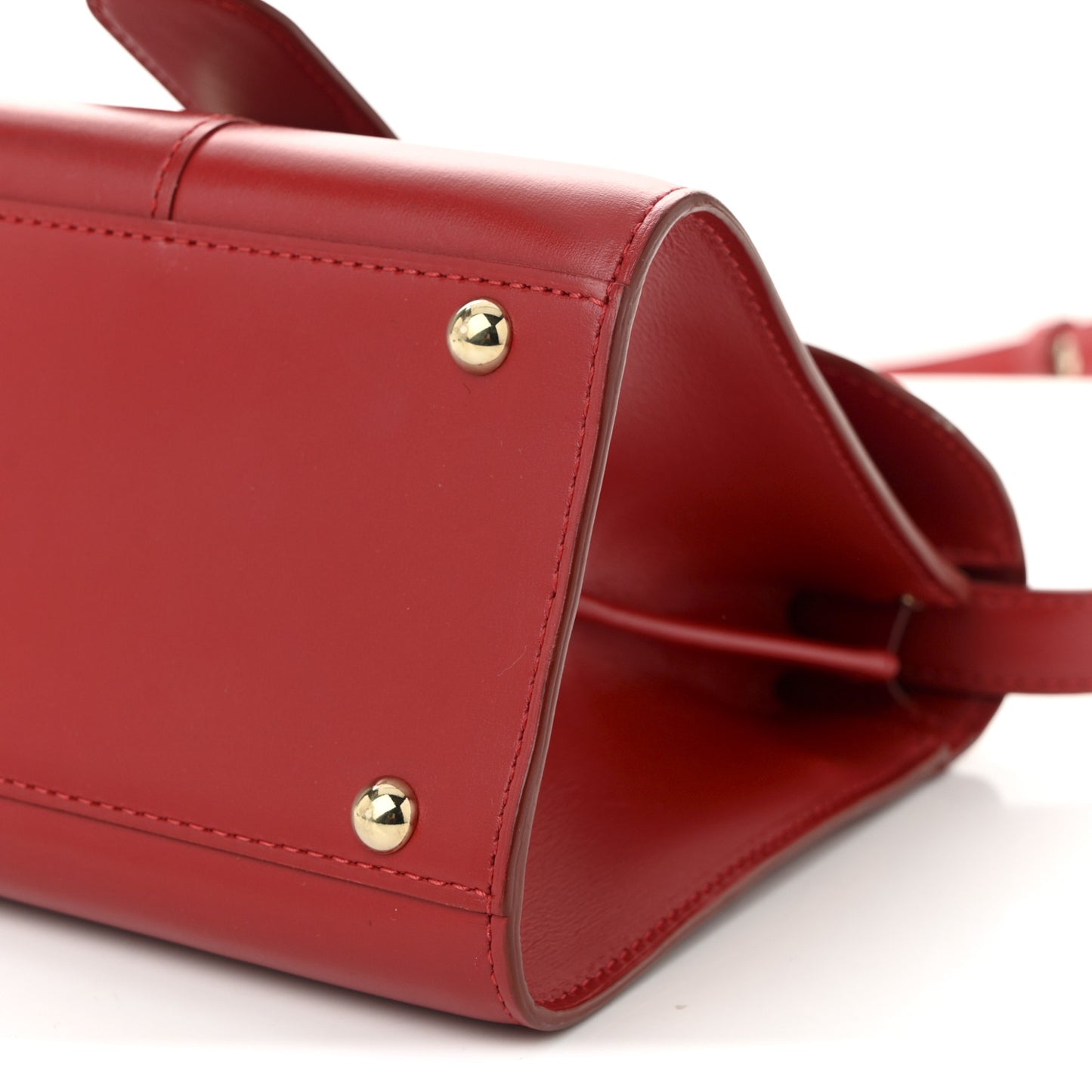 Box Calfskin Mini Brillant Satchel Red