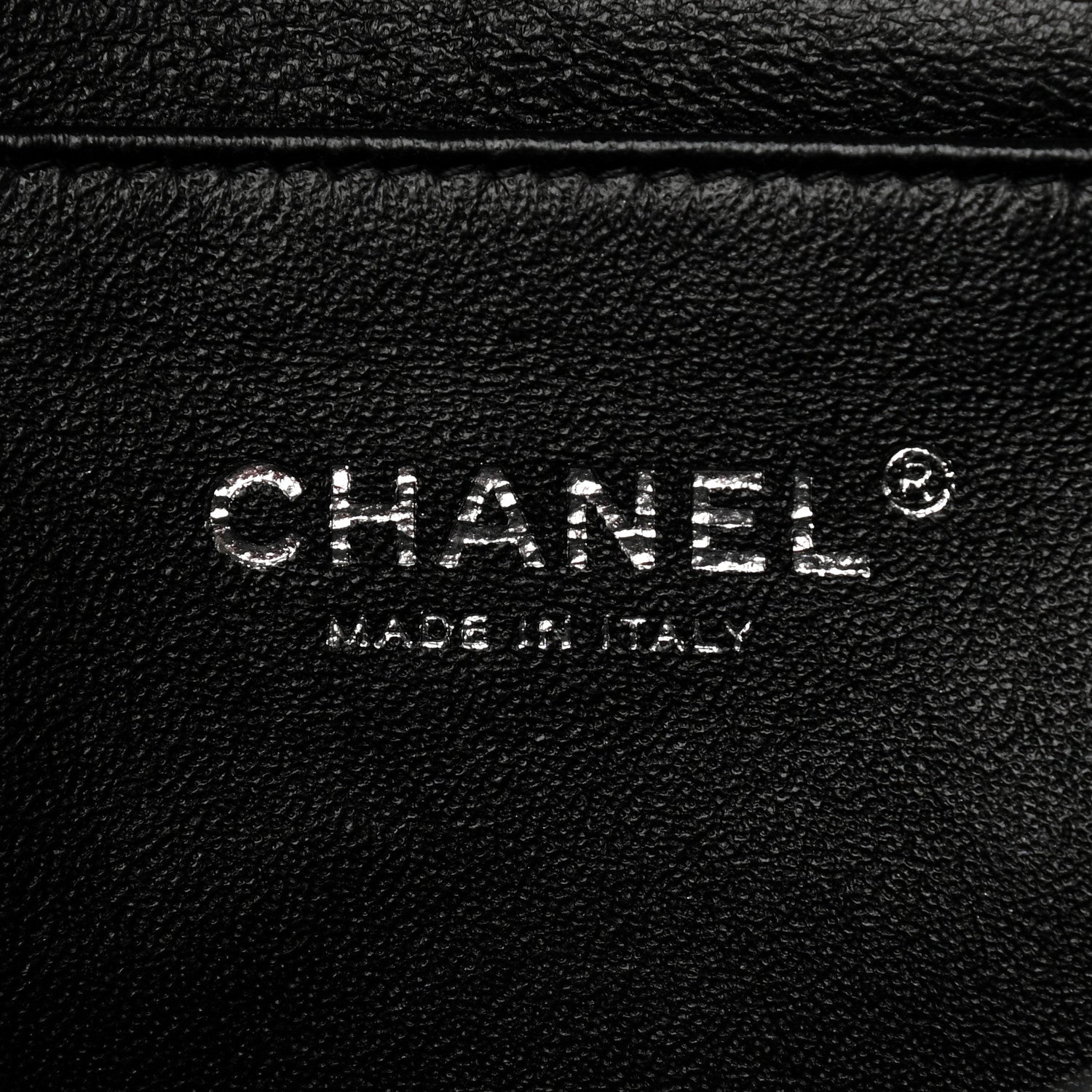 Chanel Striated Patent Quilted Clutch With Chain Flap Dark Grey 6 of 9