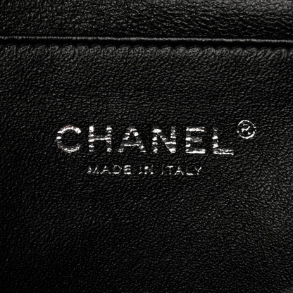 Chanel Striated Patent Quilted Clutch With Chain Flap Dark Grey 6 of 9