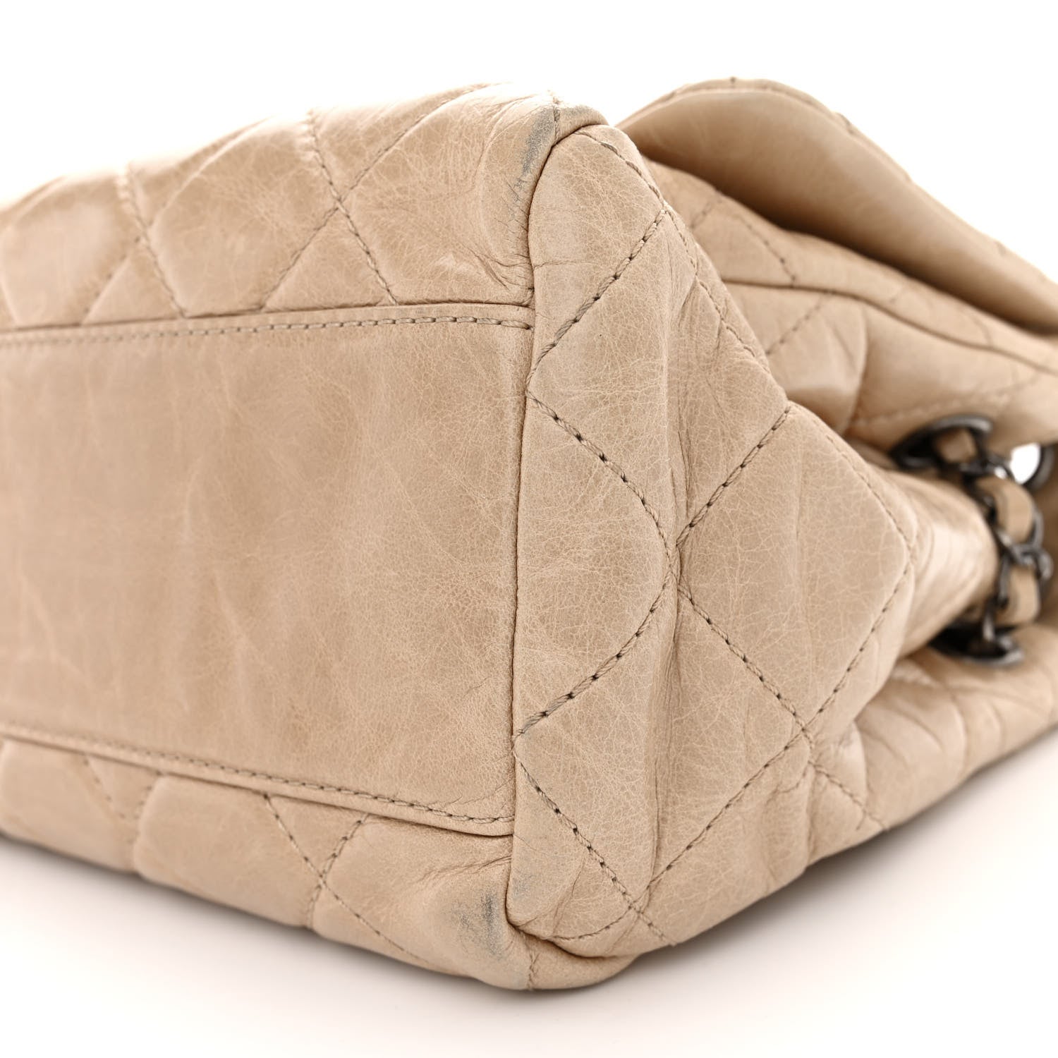 Chanel Glazed Calfskin Quilted Large Coco Soft Flap Beige 11 of 14