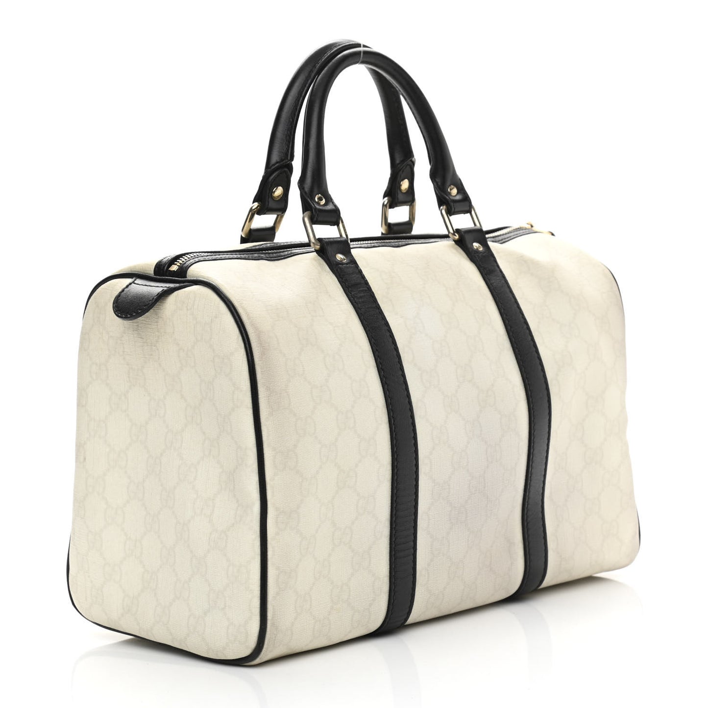 GG Plus Monogram Medium Joy Boston White Black