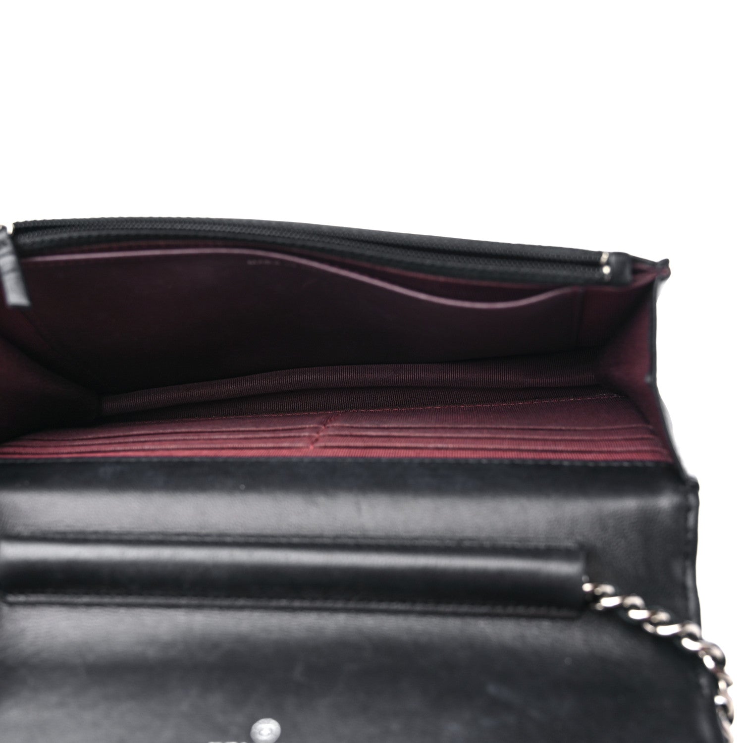 Chanel Lambskin Quilted Wallet On Chain WOC Black 5 of 17