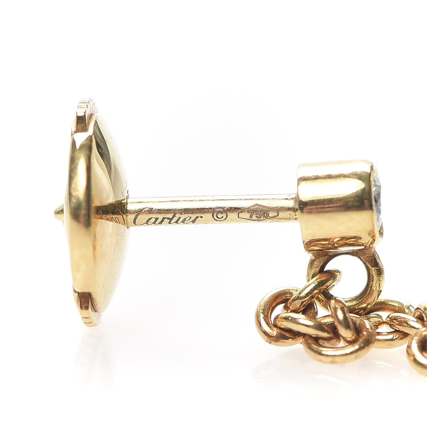 18K Pink Yellow White Gold Baby Trinity Drop Earrings