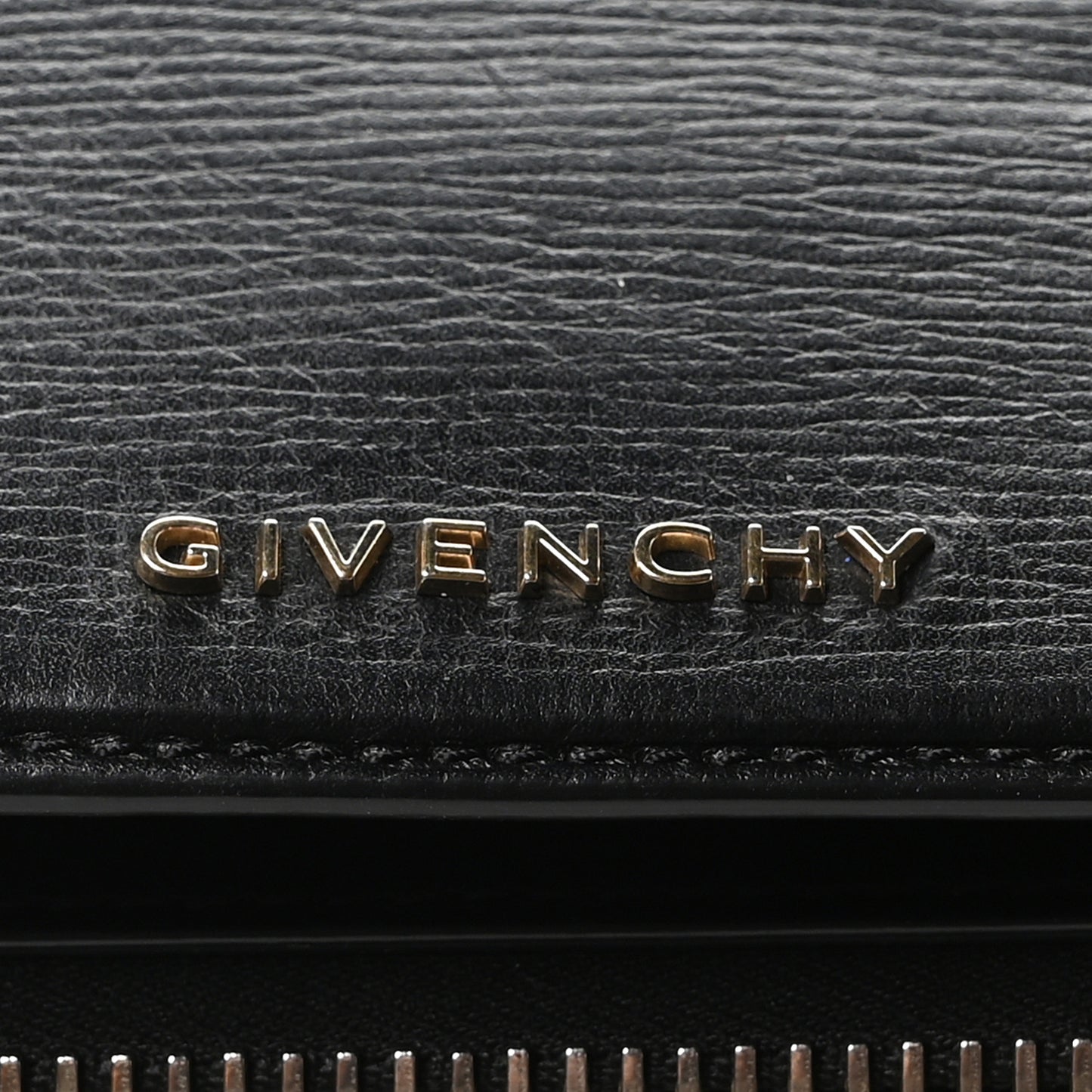 Textured Calfskin Medium Pandora Box Crossbody Bag Black