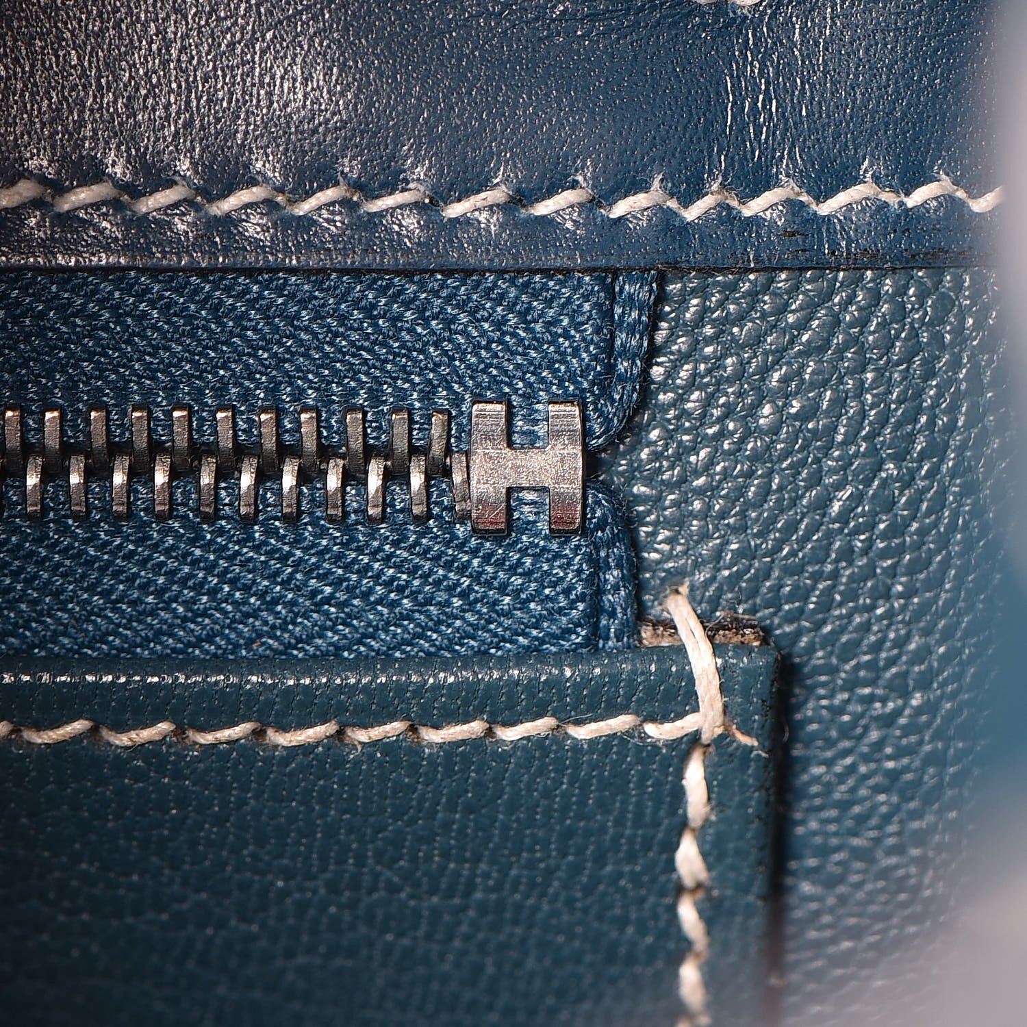 Hermes Tadelakt Kelly Sellier 32 Bleu Thalassa 14 of 33