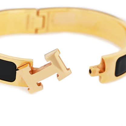 Hermes Enamel Narrow Clic Clac H Bracelet PM Black 4 of 4