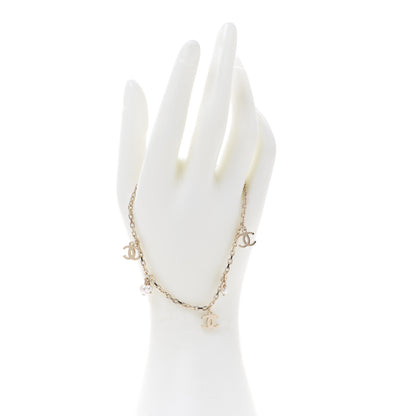 Chanel Pearl CC Chain Anklet Gold 2 of 5