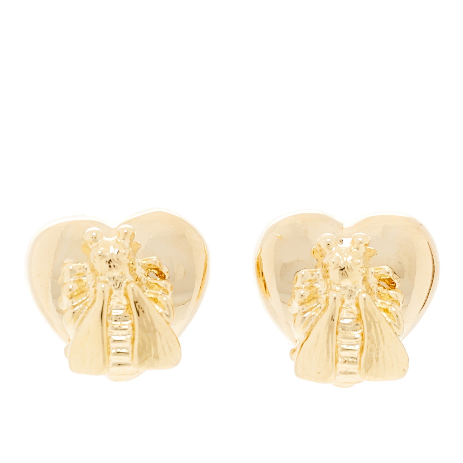 Gucci 18K Yellow Gold Le Marche Des Merveilles Bee Motif Earrings 1 of 5