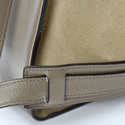 Celine Drummed Calfskin Suede Small Trapeze Souris 22 of 22