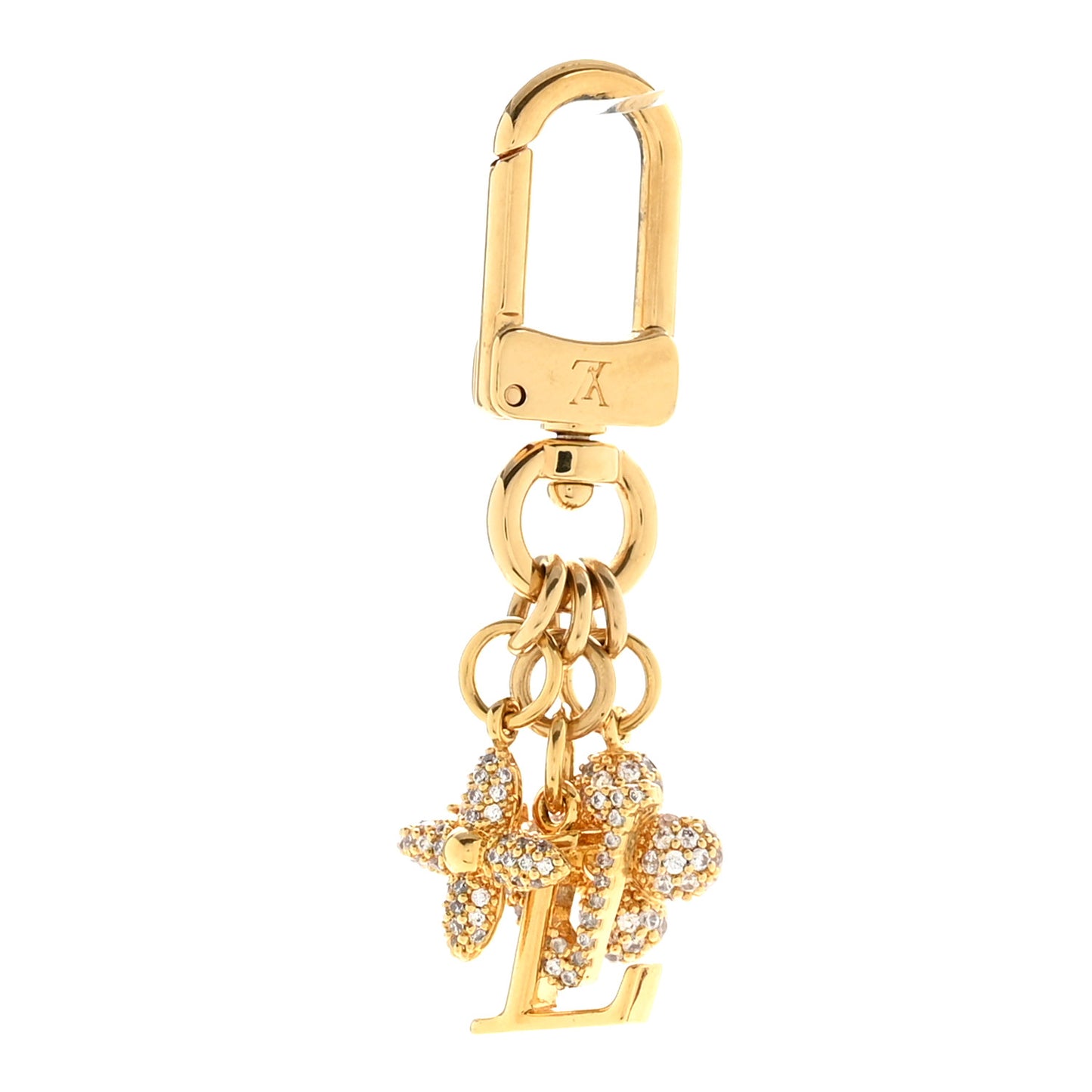 Micro Charms LV Iconic Key Holder Gold