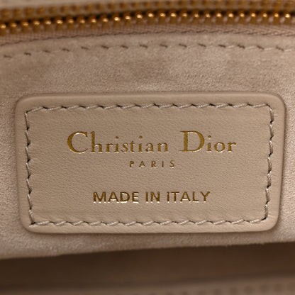Christian Dior Lambskin Cannage Medium Lady Dior Beige 6 of 12