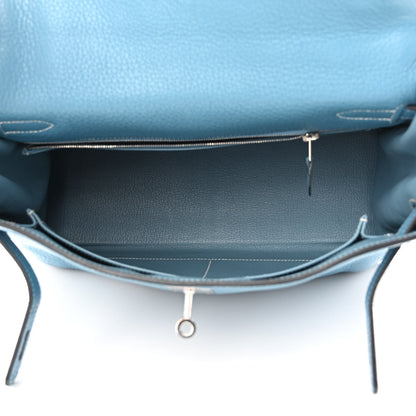 Hermes Taurillon Clemence Kelly Retourne 32 Blue Jean 5 of 11