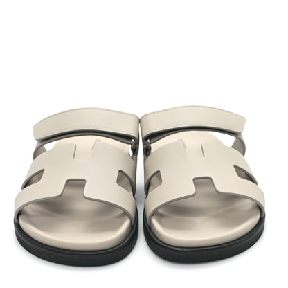 Hermes Calfskin Womens Chypre Sandals 39.5 Beige Esquisse 3 of 10