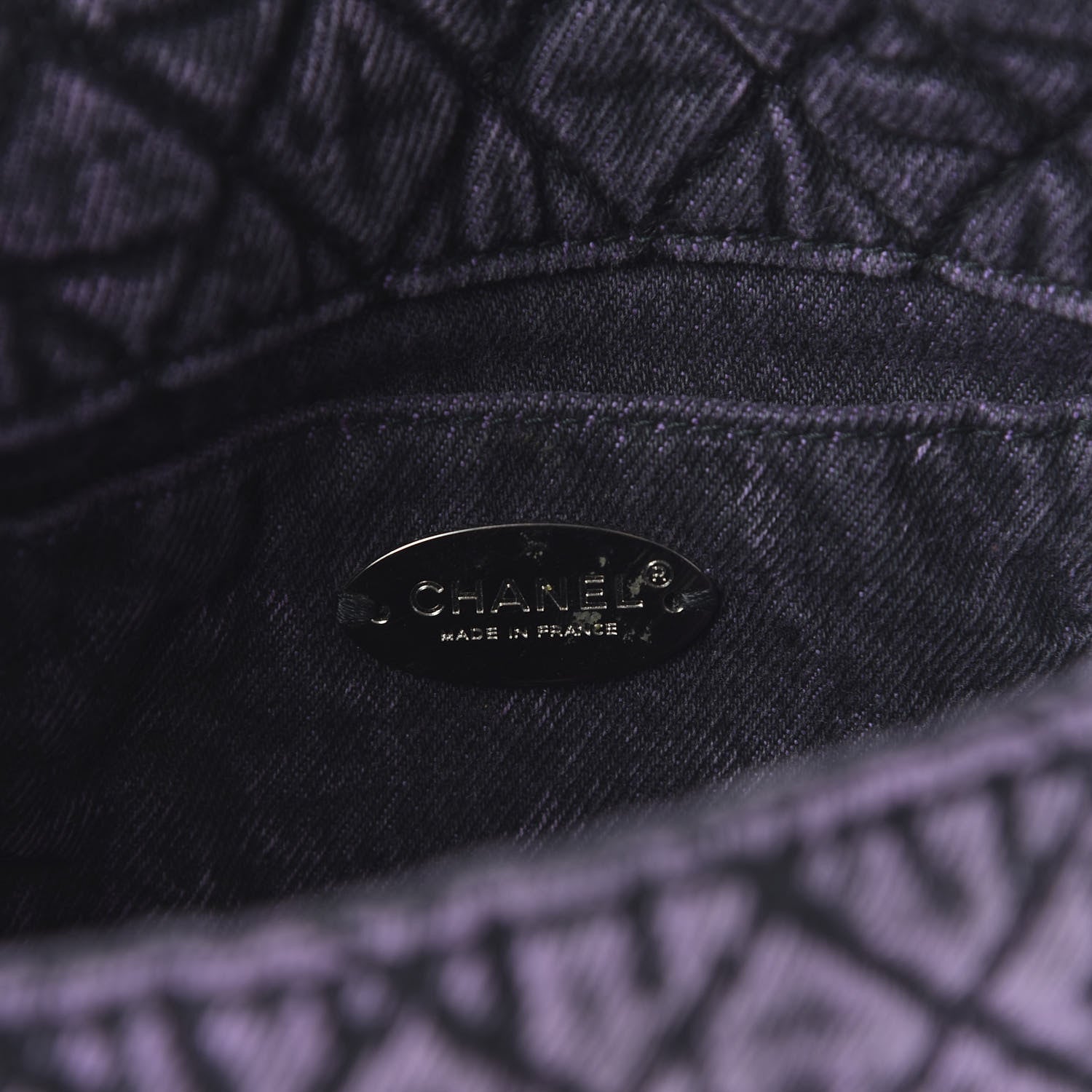 Chanel Washed Denim Quilted Small Denimpression Flap Violet Purple Black 8 of 10