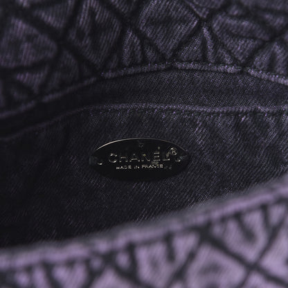 Chanel Washed Denim Quilted Small Denimpression Flap Violet Purple Black 8 of 10