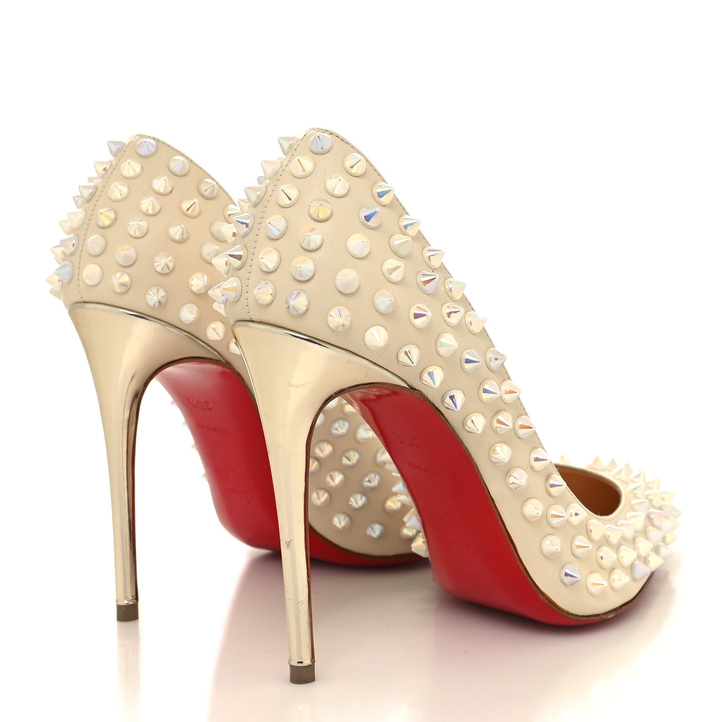 Patent Follies Spikes 100 Pumps 35.5 White