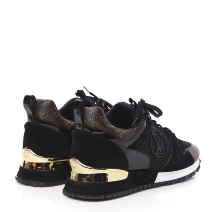 Louis Vuitton Suede Monogram Run Away Sneakers 39 Black 4 of 9