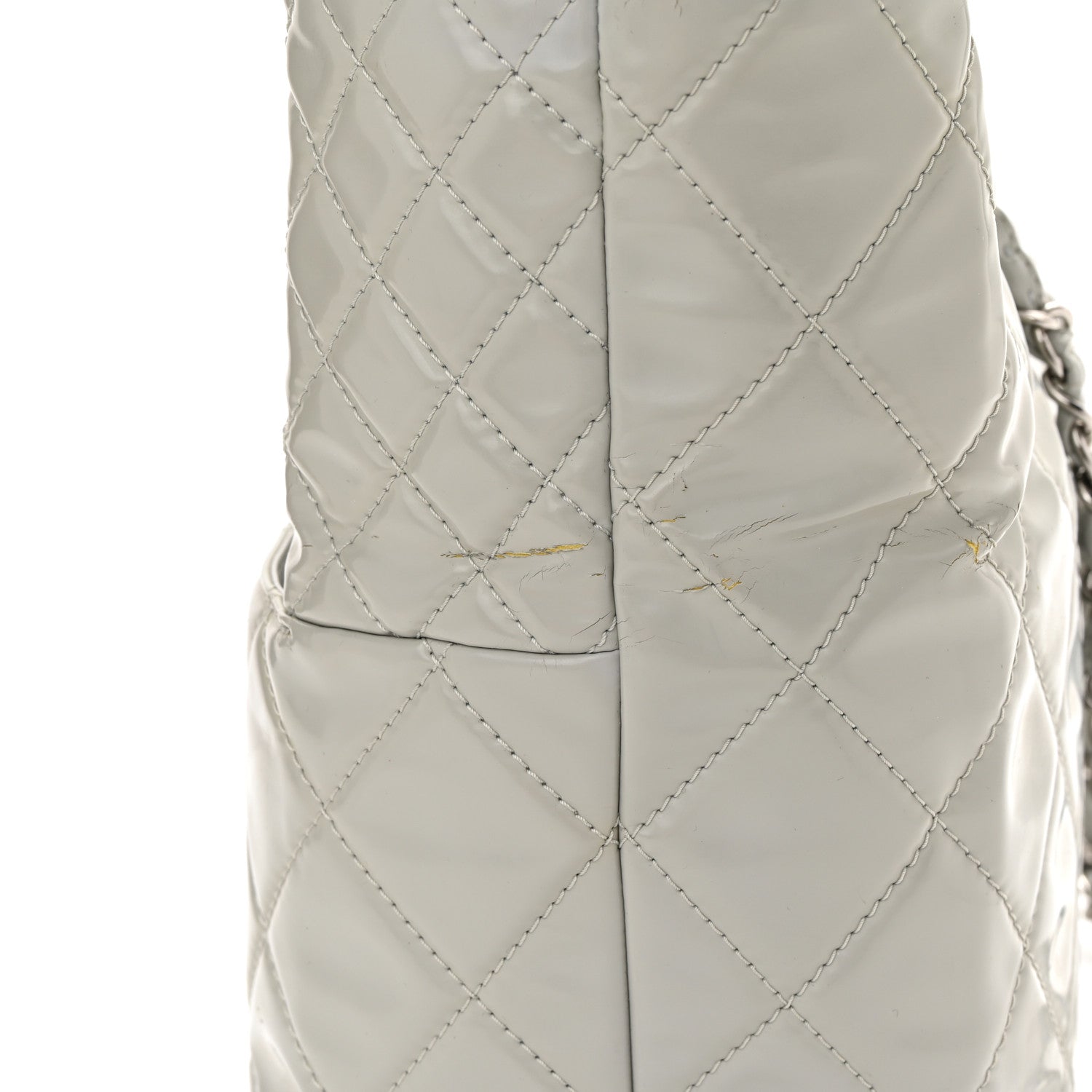 Chanel Vinyl Quilted Large In The Business Tote Light Grey 14 of 20