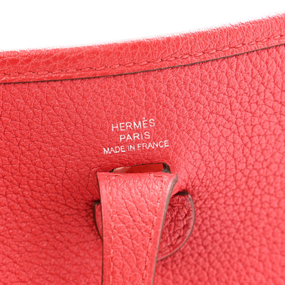 Hermes Taurillon Clemence Evelyne TPM Rouge De Coeur 6 of 11